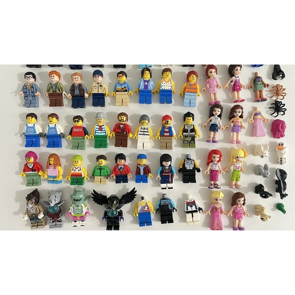 Authentic Lego Mini Figures/ Dolls Mix Lot  & Parts (60+ Mini Figures/ Dolls)